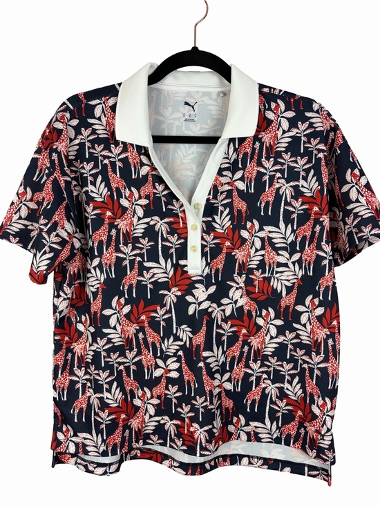 Puma Tops - Puma Golf Giraffe Print Polo Shirt Women’s Medium DryCELL